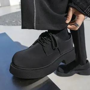 남자 트렌디 로퍼 깔끔한 어퍼라인 플랫폼 솔 구두 키높이 둥근코