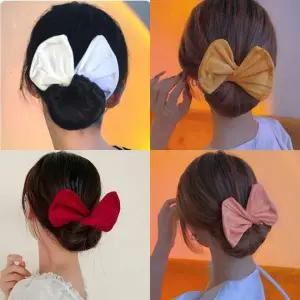 [골드스마일]리본 머리끈 당고 머리밴드 올림머리 똥머리 로우번 밴드