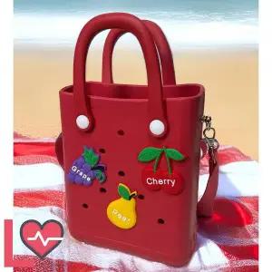 ToB 롱타임헬씨 레드 아쿠아 방수가방 젤리 미니 비비드 크로스백