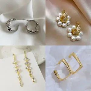 실버 귀걸이 990원 진주 큐빅 플라워 미니 심플 기본 파티 골드