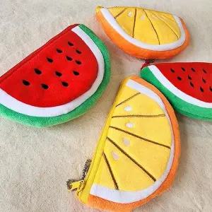 과일모양 미니 오렌지 수박 동전지갑 파우치 소형 지갑 휴대용