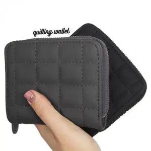 퀼팅 디자인 남성 가죽 반지갑 고급스러운 카드지갑 슬림형 컴팩트