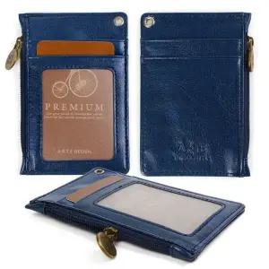 가죽 소재 카드 수납 목걸이 지갑 여성용 슬림 디자인 휴대용