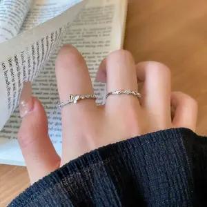 하트 디자인 커플 반지 여자 남자 우정 링 쥬얼리 선물용 실버 금속