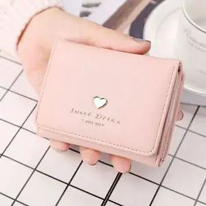 [골드스마일]하트 디자인 미니 동전 지갑 여성용 학생용 소형 반지갑 데일리