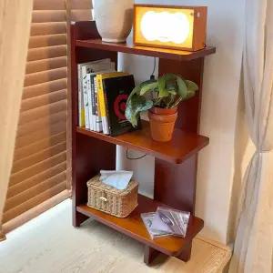 카페 월 원목 벽가리개 매거진랙 잡지꽂이 벽선반 책 코너 책장 빈티지 오른쪽