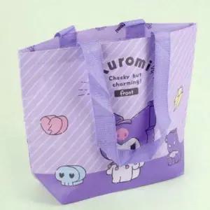 캐릭터 디자인 에코 장바구니 재사용 가능한 쇼핑백 보라색 다회용