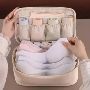 여성 여행용 속옷 정리 3단 언더웨어 파우치 가방 출장용 소형