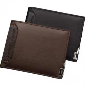 남성 청소년용 클래식 가죽 반지갑 카드지갑 슬림 디자인 지폐수납