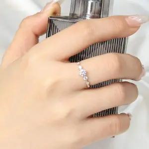 실버925 플래티넘 도금 메리샤인 오픈 반지 링 여성용 데일리