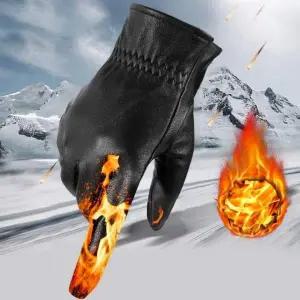 [셀러에이드]염소가죽 기모 라이딩 방한장갑 스마트폰 터치 바이크 오토바이