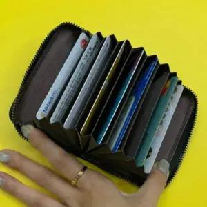 [셀러에이드]인조가죽 지퍼 휴대용 미니 카드 지갑 케이스 교통카드 명함 지갑