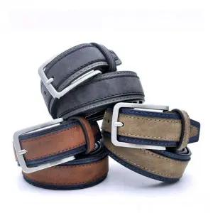 [콩심팥심]남자 허리띠 빈티지 스타일 캐주얼 가죽 벨트 청바지용 면바지