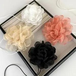 장미 코사지 스트랩 꽃 공주 목걸이 초커 손목 끈 팔찌 스냅 촬영