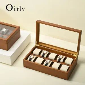 호환 Oirlv 10 슬롯 시계 상자 나무 보석 주최자 상자 시계 주최자 대형 다기능 디스플레이 케이스 보관