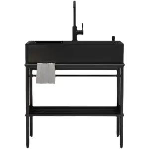 픽유아 11번가 블랙 간이 싱크대 원룸 씽크대 세면대 계수대 사무실 보조 자