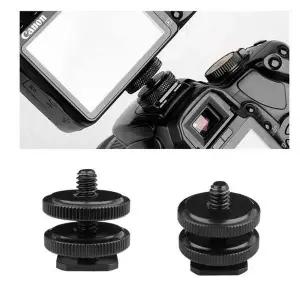 1 4 나사 핫슈 어댑터 마운트 DSLR 카메라 액션캠 조명 스트로보