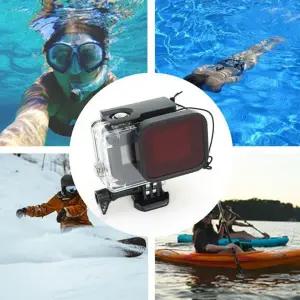 7 6 5 호환 액션캠 방수 케이스 레드 필터 스노쿨링 커버 촬영 수중