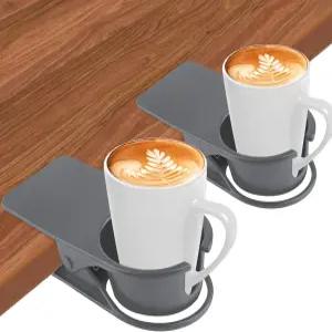 홈 테이블 보틀 컵 스탠드 DIY 클립 홀더 접시 커피 머그잔 그레이 보관용 데스크용 클램프 물 유리컵