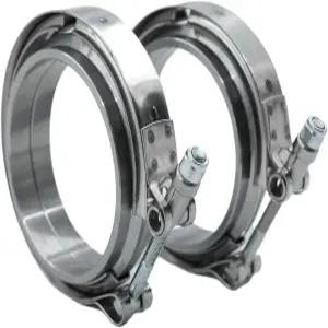 REVOTUNE 40인치 V 밴드 클램프 플랜지 2팩 스테인리스 스틸 다양한 가능 차량 모델과 호환