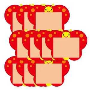 어린이 이름표 나비 빨강 10개입 1P 어린이집 가방 유치원 네임택