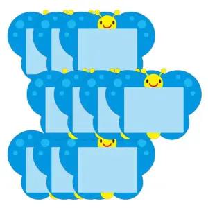 어린이 이름표 나비 파랑 10개입 1P 어린이집 가방 유치원 네임택