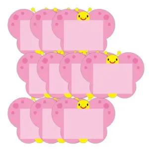 어린이 이름표 나비 분홍 10개입 1P 어린이집 가방 유치원 네임택