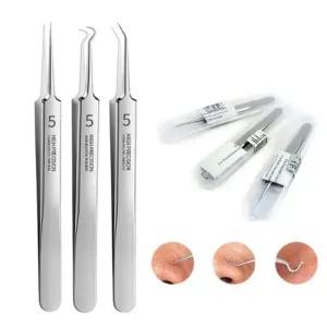 [비케이엠_62]피지 NO5 일자 꺽임 3PCS 핀셋세트 핀셋세트