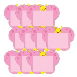 어린이 이름표 나비 분홍 10개입 1P 어린이집 가방 유치원 네임택