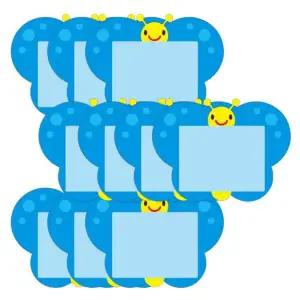 어린이 이름표 나비 파랑 10개입 1P 어린이집 가방 유치원 네임택