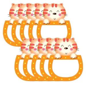 동물 어린이 이름표 고양이 10개입 1P 어린이집 가방 유치원 네임택