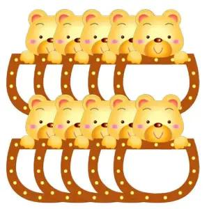 동물 어린이 이름표 곰 10개입 1P 어린이집 가방 유치원 네임택