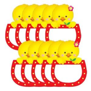 동물 어린이 이름표 병아리 10개입 1P 어린이집 가방 유치원 네임택