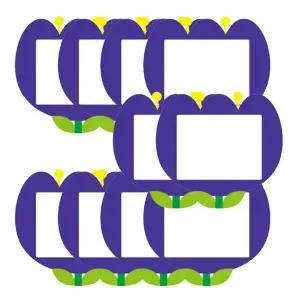 튤립 어린이 이름표 보라 10개입 1P 어린이집 가방 유치원 네임텍