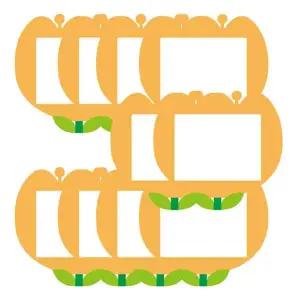 튤립 어린이 이름표 주황 10개입 1P 어린이집 가방 유치원 네임텍