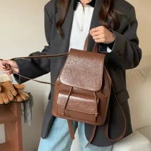 [다잇템] 여자 레더 주머니 개강룩 쁘띠 클래식 복주머니 백팩