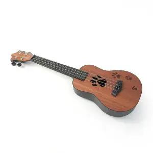 [에이치플러스몰]TBZ 콘서트사이즈 발자국무늬 딥브라운 우쿨렐레 입문자용