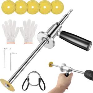 PVC 파이프용 내부/내부 파이프 커터 7인치 깊이 게이지 조절 가능한 PVC-ABS 도구 스테인리스 손잡이