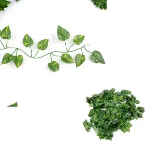 뮤 인테리어 12줄 스킨답서스 인조넝쿨 조화 담쟁이 2M