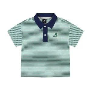 [캉골키즈]쿨맥스 피케 뉴 스트라이프 카라 티셔츠 SB 0213 그린