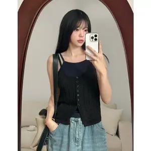 [공구우먼] [제작] 모이브 오픈 스카시 니트 뷔스티에 86610 빅사이즈 여성의류