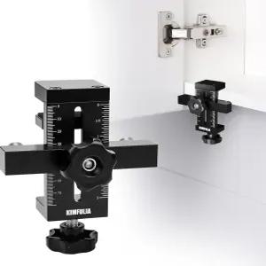 킴풀리아 조절식 캐비닛 도어 마운팅 지그 범용 프레임리스 정렬을 포지셔닝 페이스 힌지 설치 및 위한