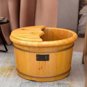 통 발 습식 원목 대야 족탕기 나무통 발찜질 접이식 족욕 폴딩 욕조