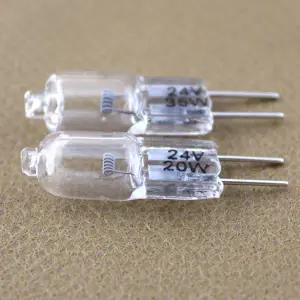 10PCS G4 24V 10W 20W 35W 할로겐 전구 캡슐 삽입 비즈 크리스탈 램프 할로겐 2 핀 플러그 전구