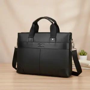 남성용 랩탑 사무용 레더 크로스백