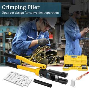 다이가 있는 유압 플라이어 구리 알루미늄 케이블 터미널 냉간 도구 수동 호스 세트 12T