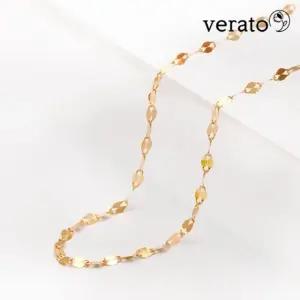 베라토 18K 샤이닝 솔리드 데일리 체인 목걸이 S