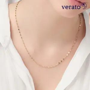 베라토 14K 샤이닝 솔리드 데일리 체인 목걸이