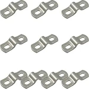 아키히사 8mm 헤비 듀티 투 홀 장치ID 스틸304 스트랩 U브래킷 케이블 파이프 클램프 단단한 스테인리스