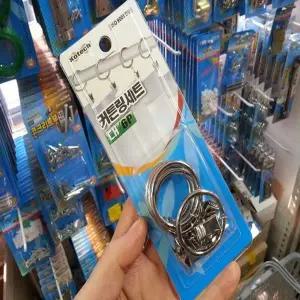 커텐고리 봉부속 브라켓 마운트집게 6p